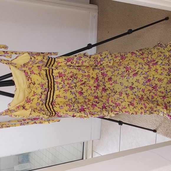 For Love and Lemons Maison Floral Maxi Dress Medium - Picture 8 of 14